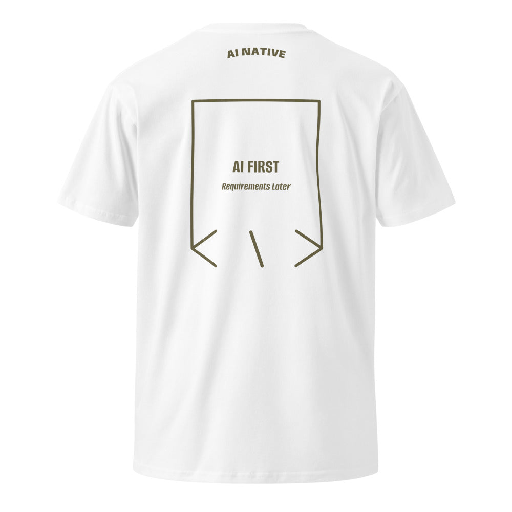 AI First — White Army back mockup