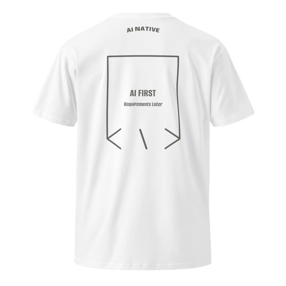 AI First — White Charcoal back mockup