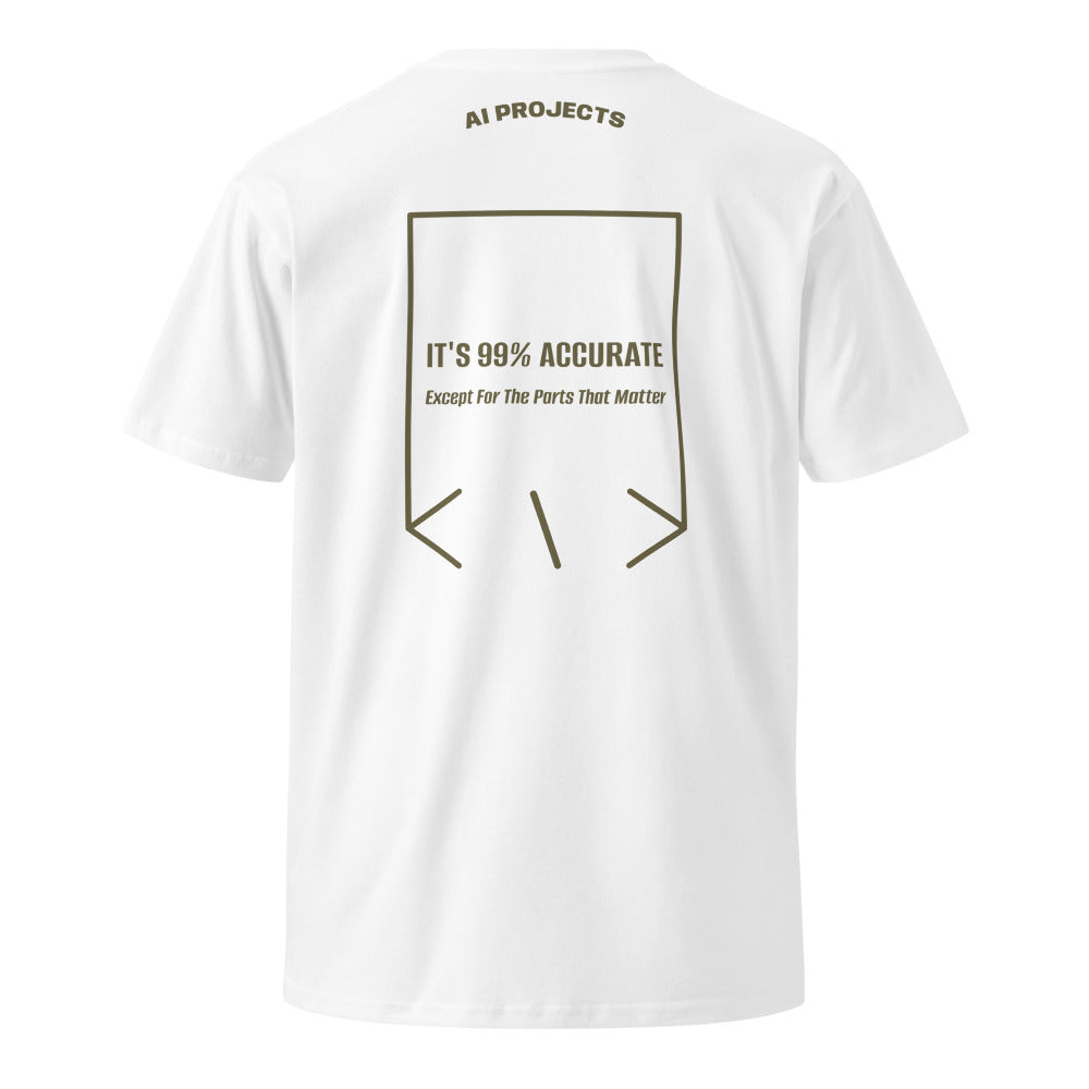 It's 99% Accurate — White Army back mockup