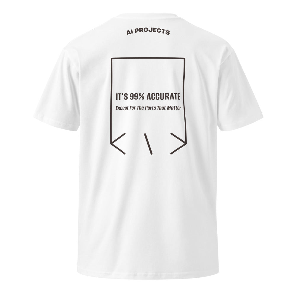 It's 99% Accurate — White Coal back mockup