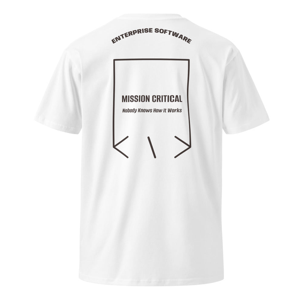 Mission Critical — White Coal back mockup