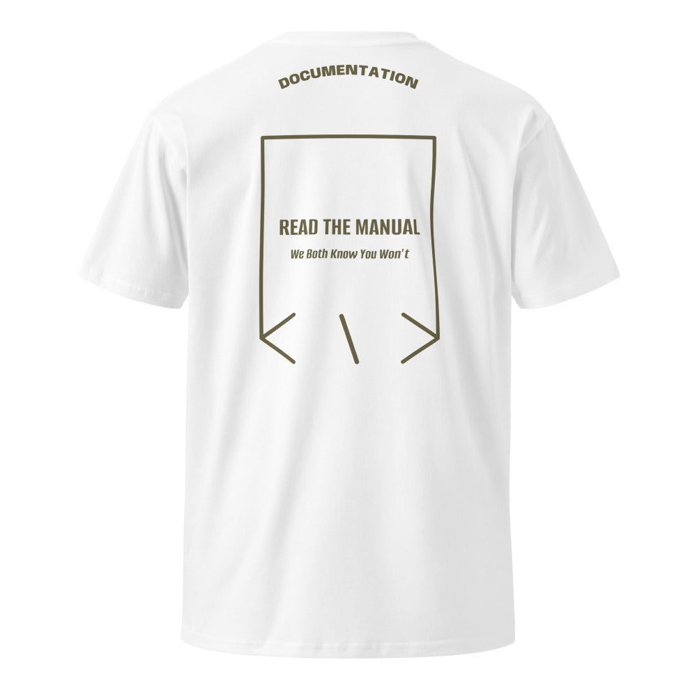 Read The Manual — White Army back mockup