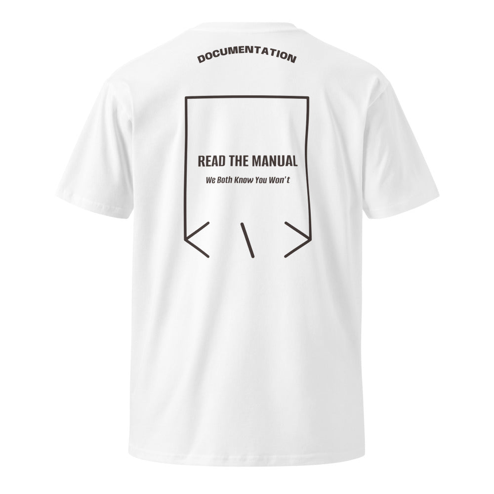 Read The Manual — White Coal back mockup