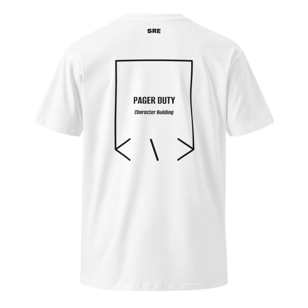 Pager Duty — White Black back mockup