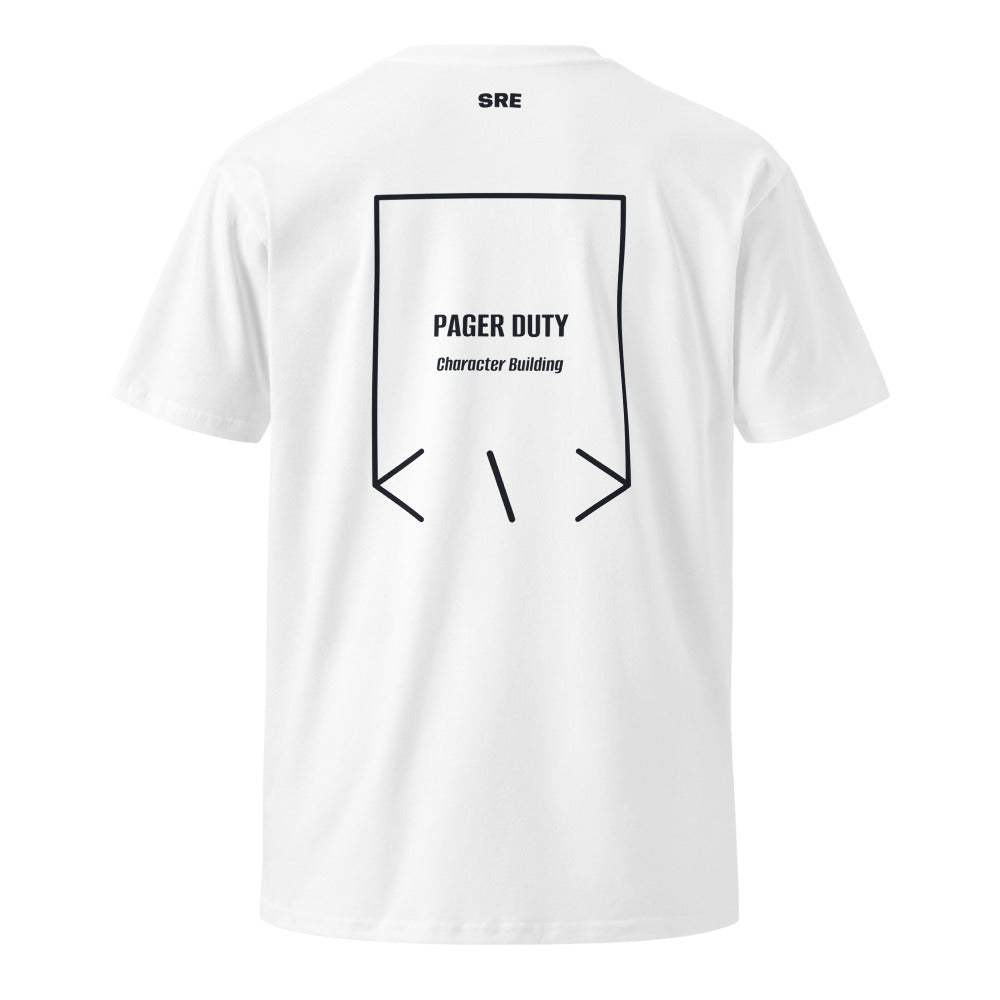 Pager Duty — White Navy back mockup