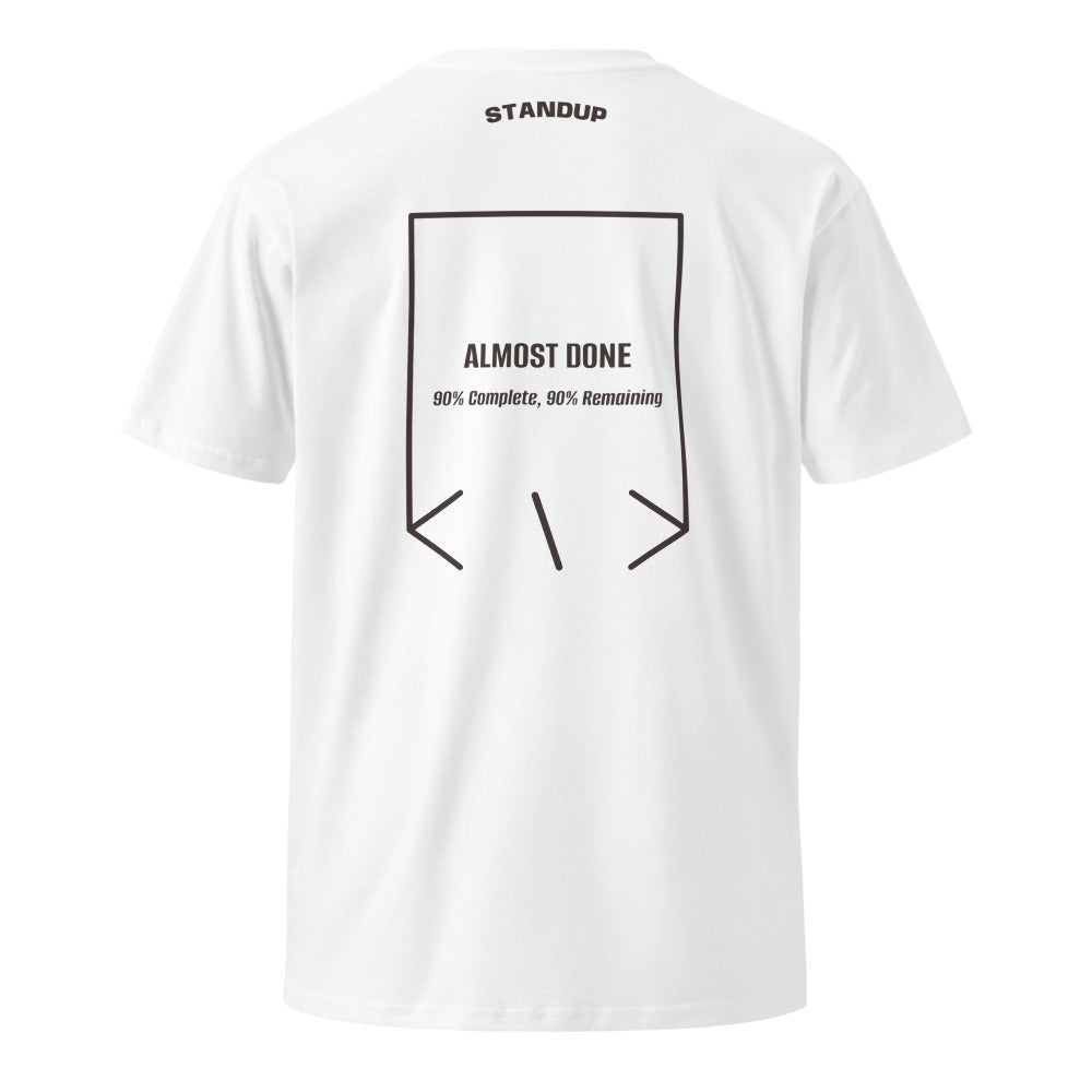 Almost Done — White Coal back mockup