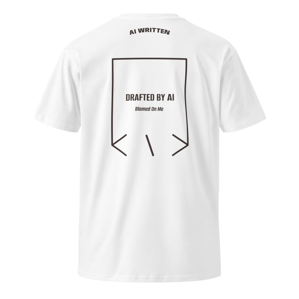 Drafted By AI — White Coal back mockup