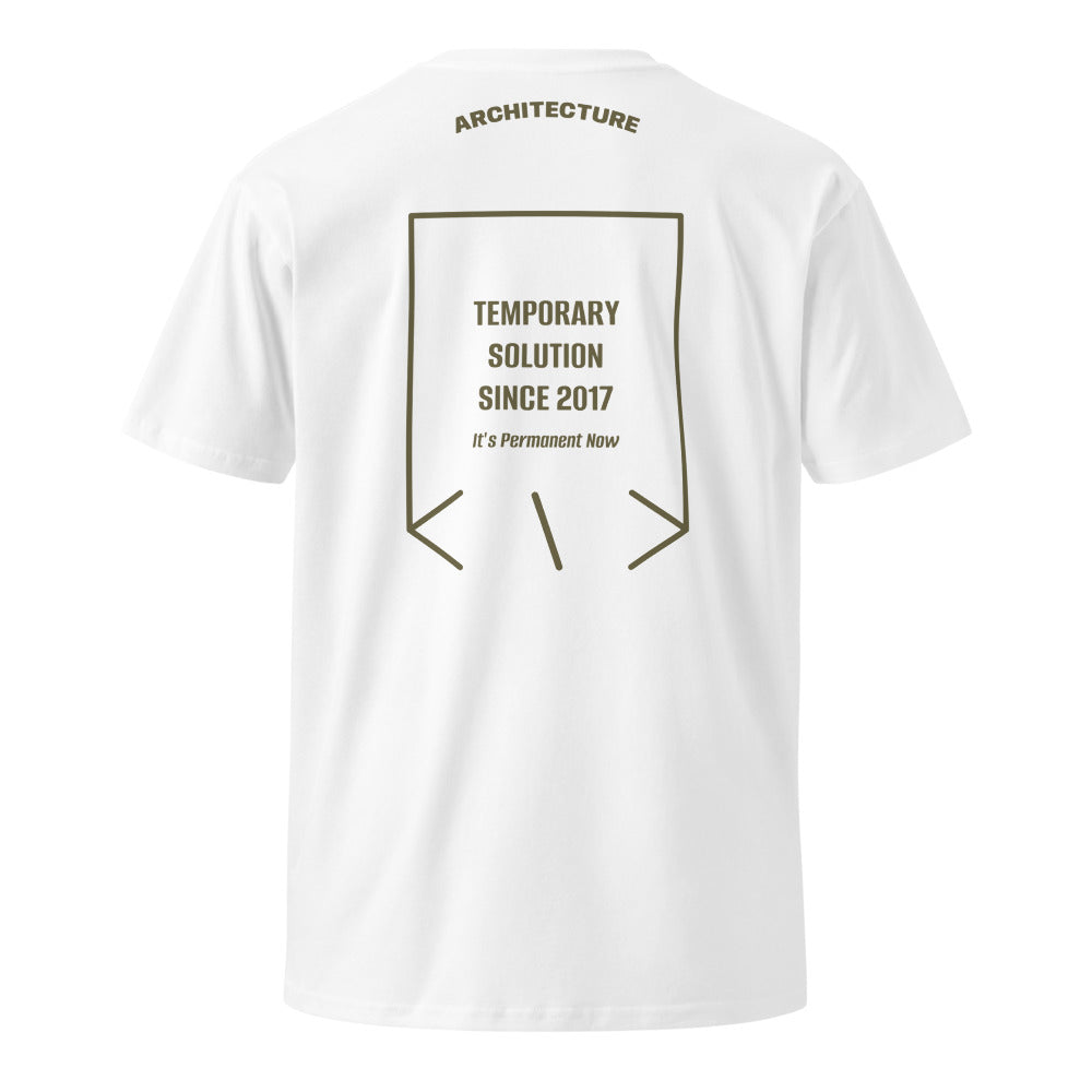 Temporary Solution Since 2017 — White Army back mockup