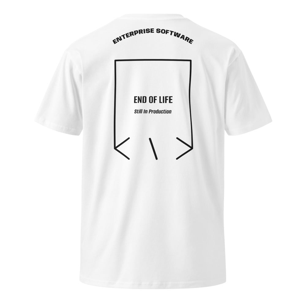 End Of Life — White Black back mockup