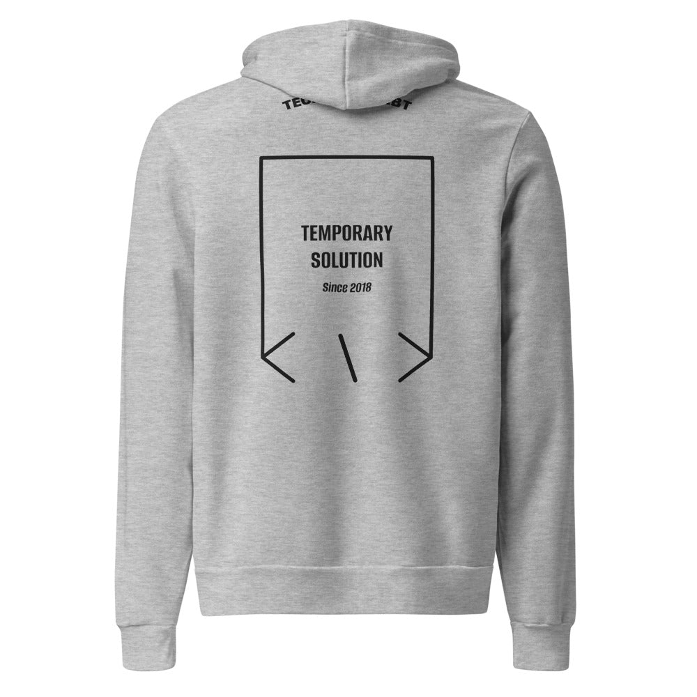 Temporary Solution — Athletic Heather Black back mockup