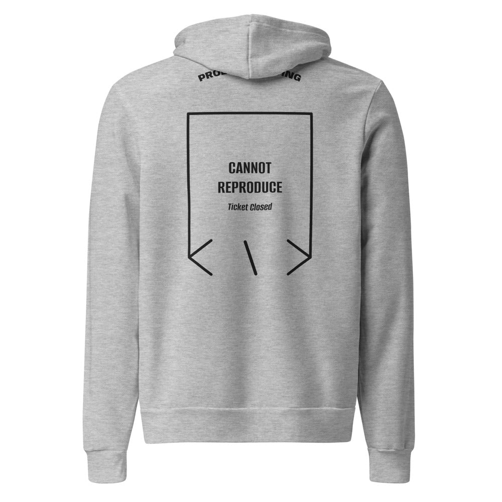 Cannot Reproduce — Athletic Heather Black back mockup