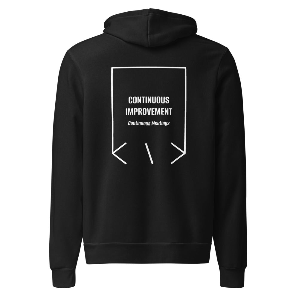 Continuous Improvement — Black White back mockup