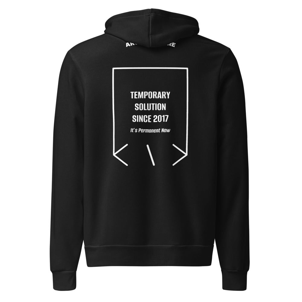 Temporary Solution Since 2017 — Black White back mockup