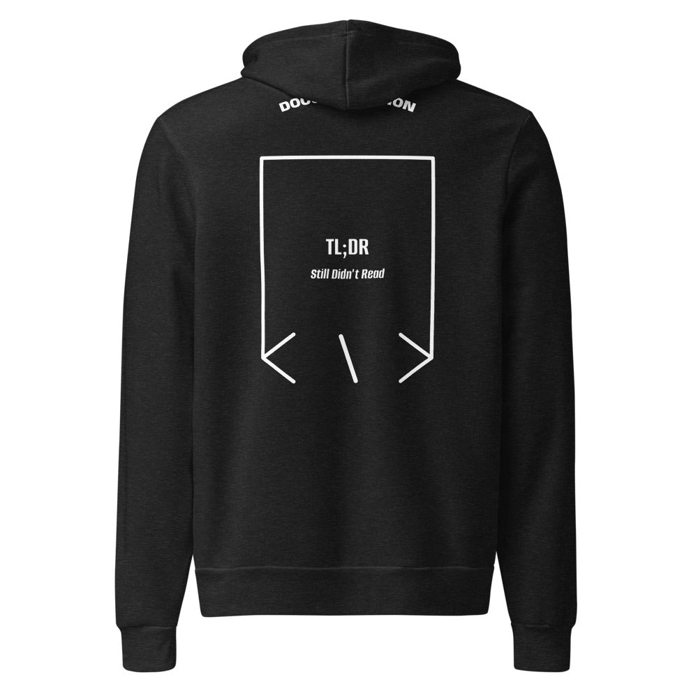 TL;DR — Black Heather White back mockup