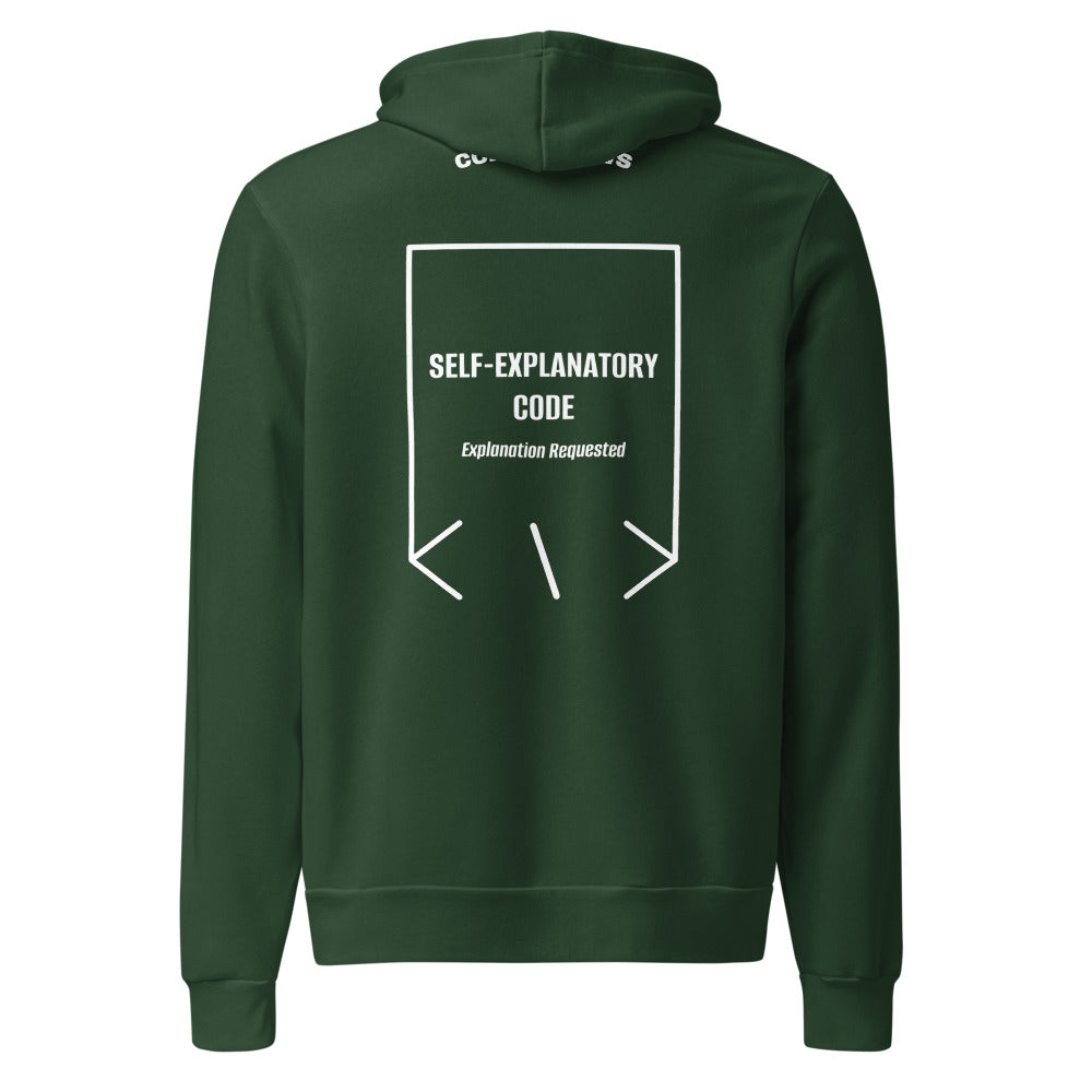 Self-Explanatory Code — Forest White back mockup