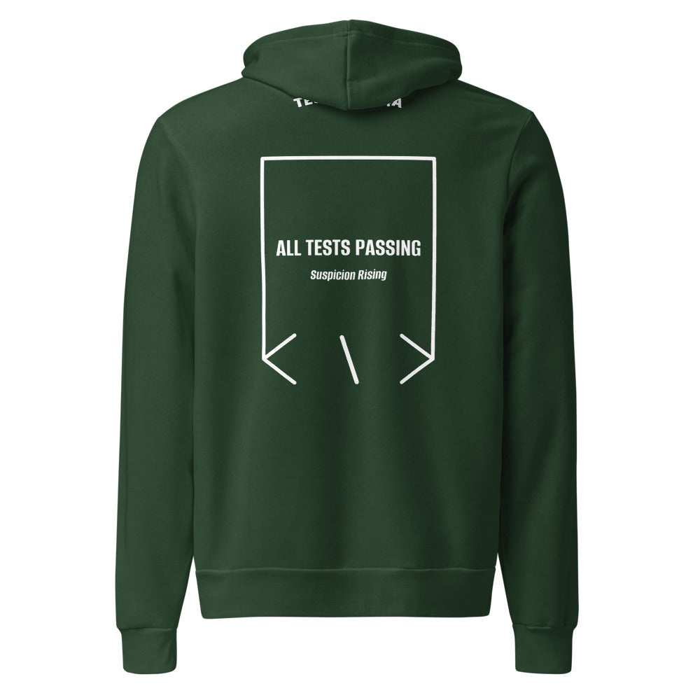 All Tests Passing — Forest White back mockup
