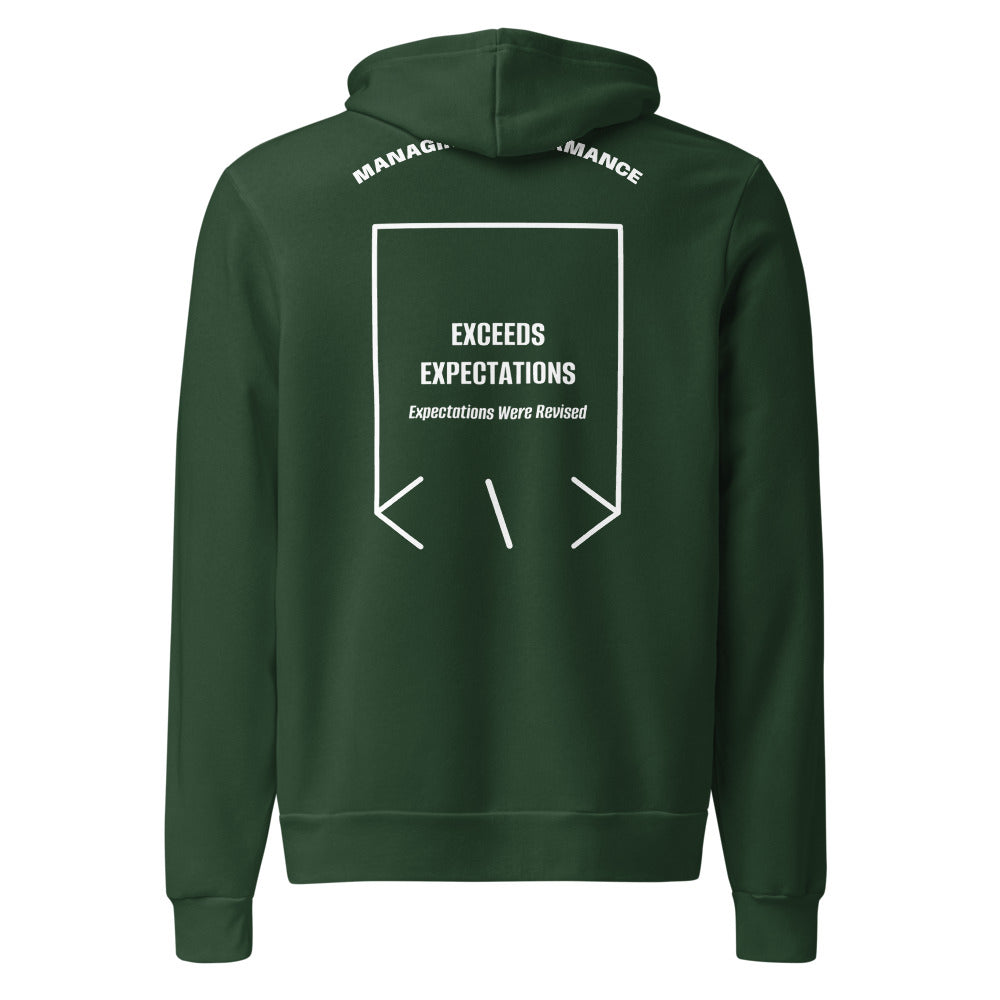 Exceeds Expectations — Forest White back mockup