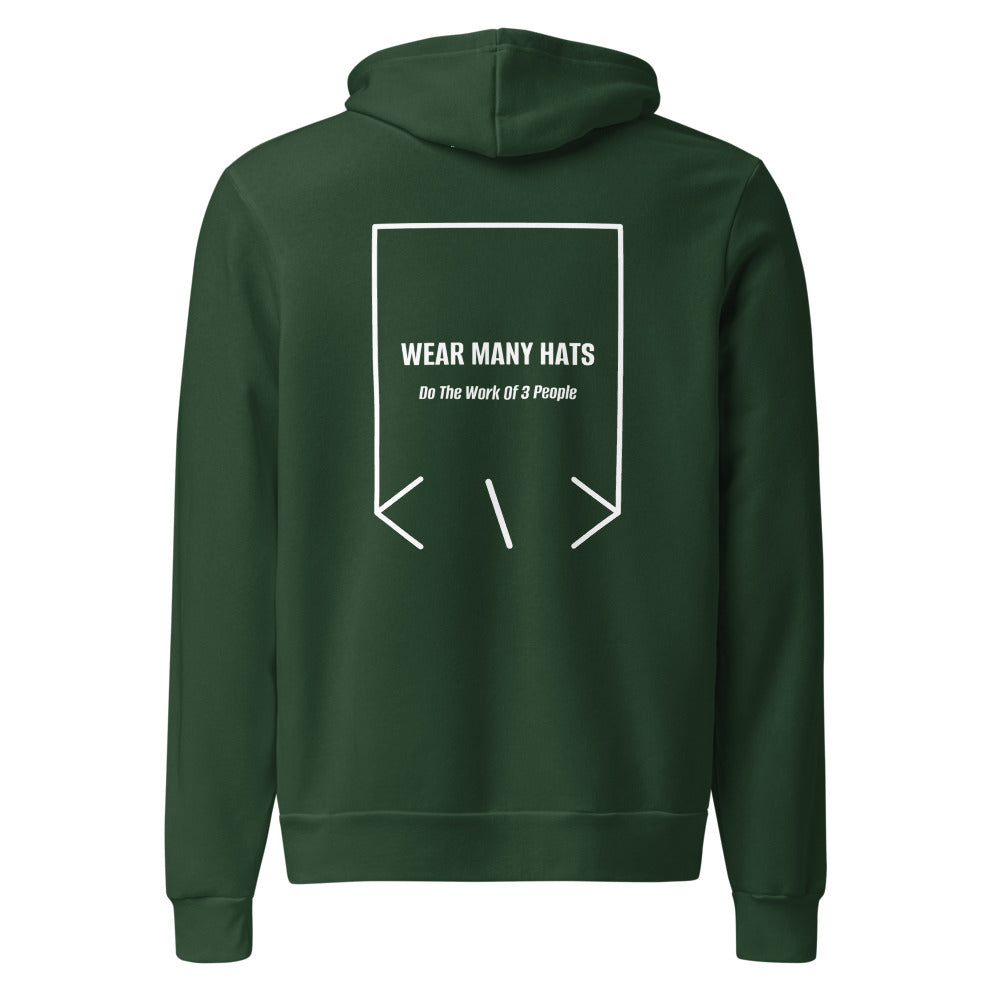 Wear Many Hats — Forest White back mockup
