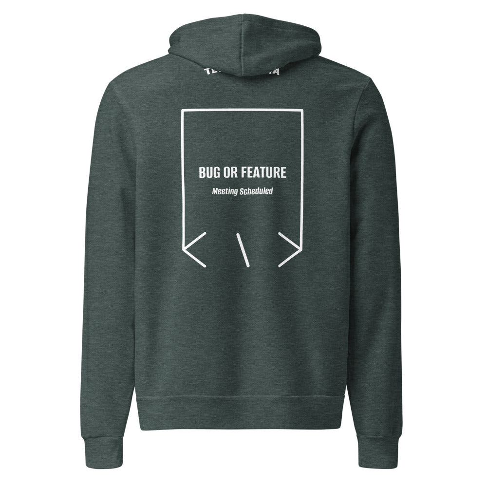 Bug Or Feature — Heather Forest White back mockup