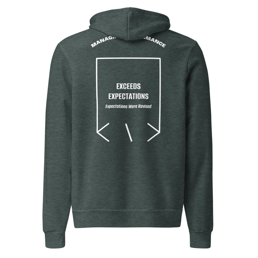 Exceeds Expectations — Heather Forest White back mockup