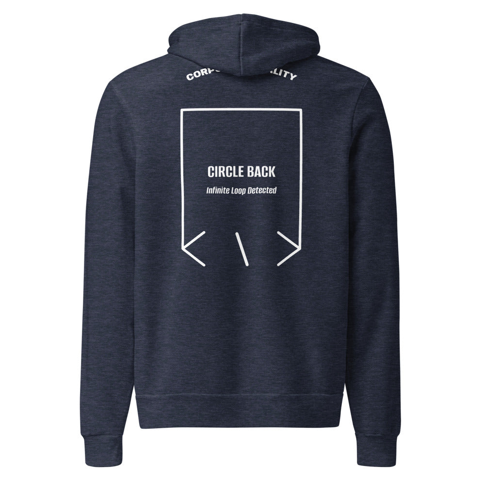 Circle Back — Heather Navy White back mockup