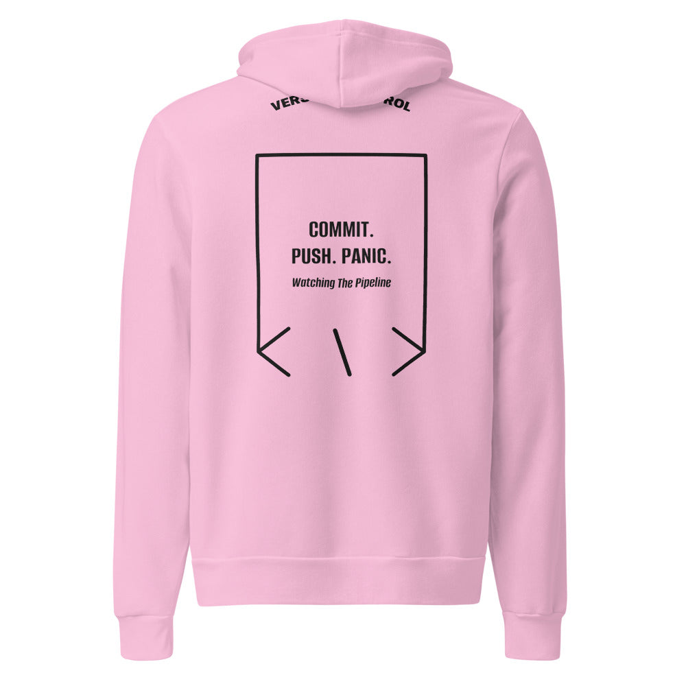 Commit. Push. Panic. — Lilac Black back mockup
