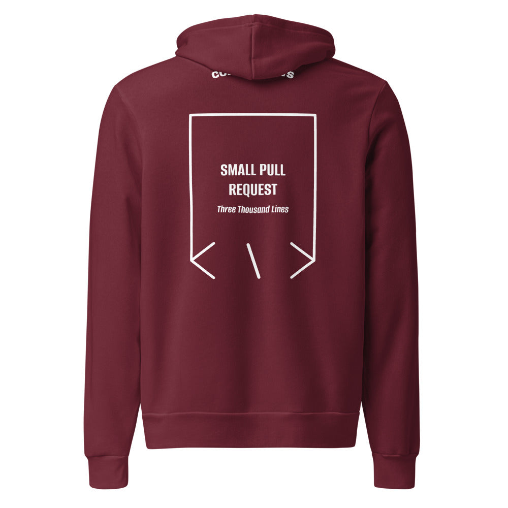 Small Pull Request — Maroon White back mockup