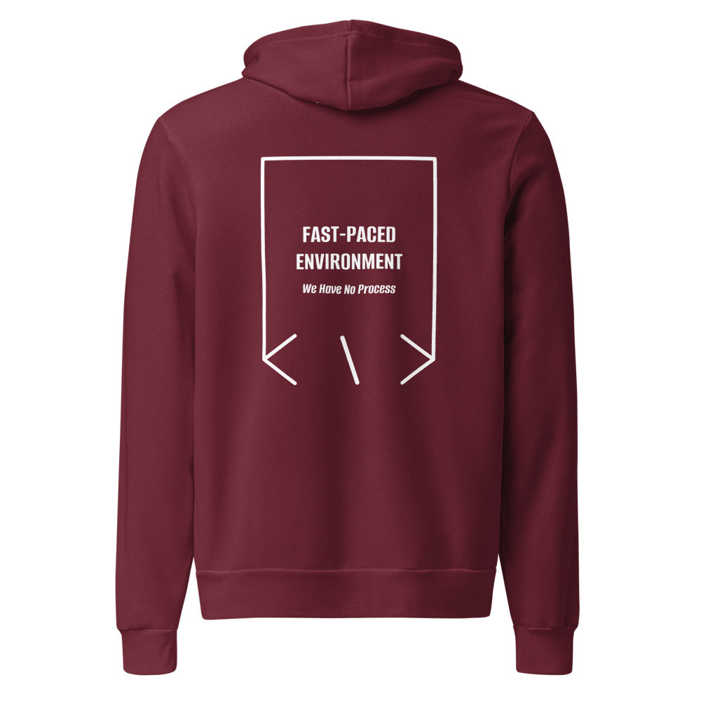 Fast-Paced Environment — Maroon White back mockup