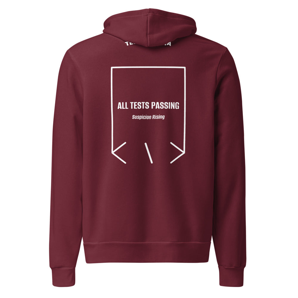 All Tests Passing — Maroon White back mockup