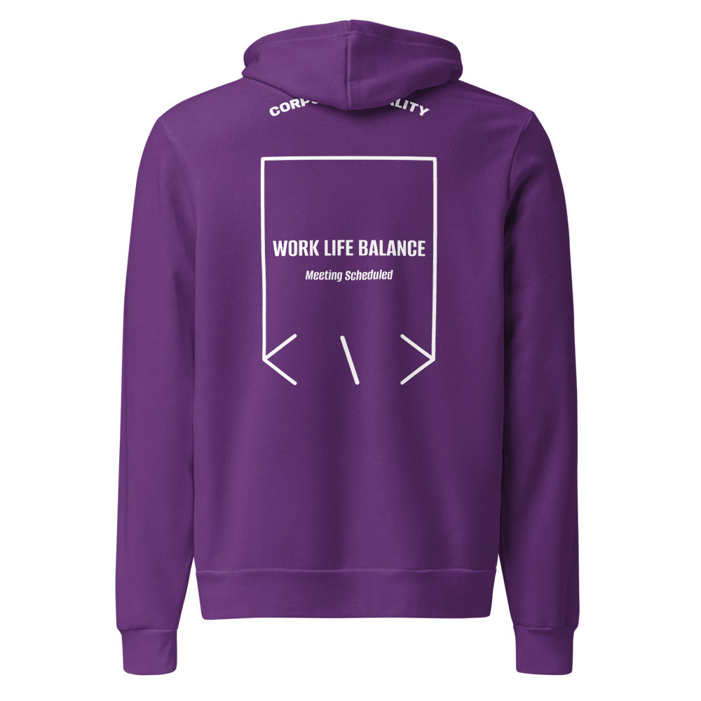 Work Life Balance — Team Purple White back mockup