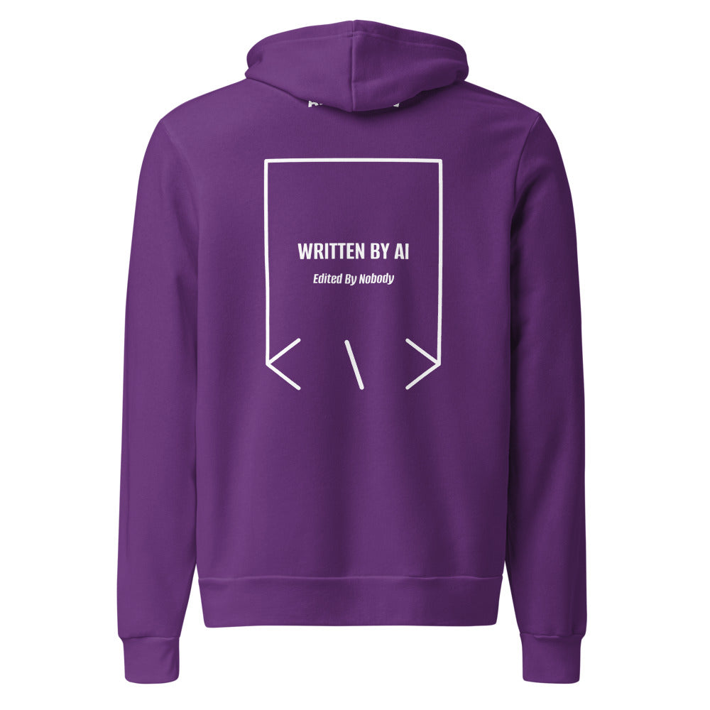 Written By AI — Team Purple White back mockup