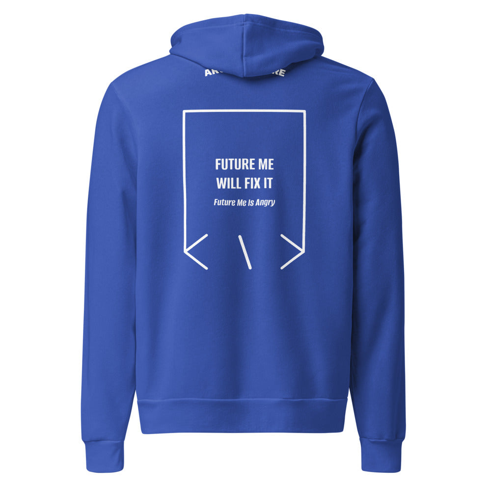 Future Me Will Fix It — True Royal White back mockup