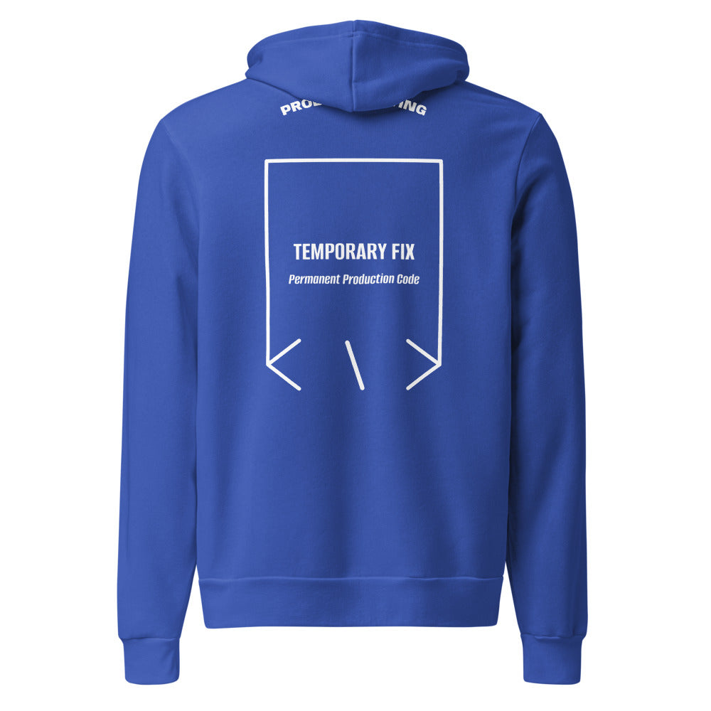 Temporary Fix — True Royal White back mockup
