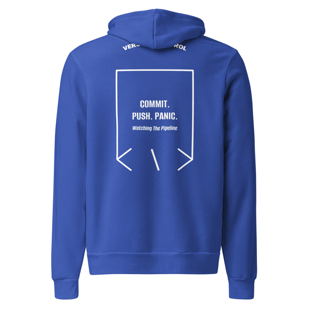 Commit. Push. Panic. — True Royal White back mockup
