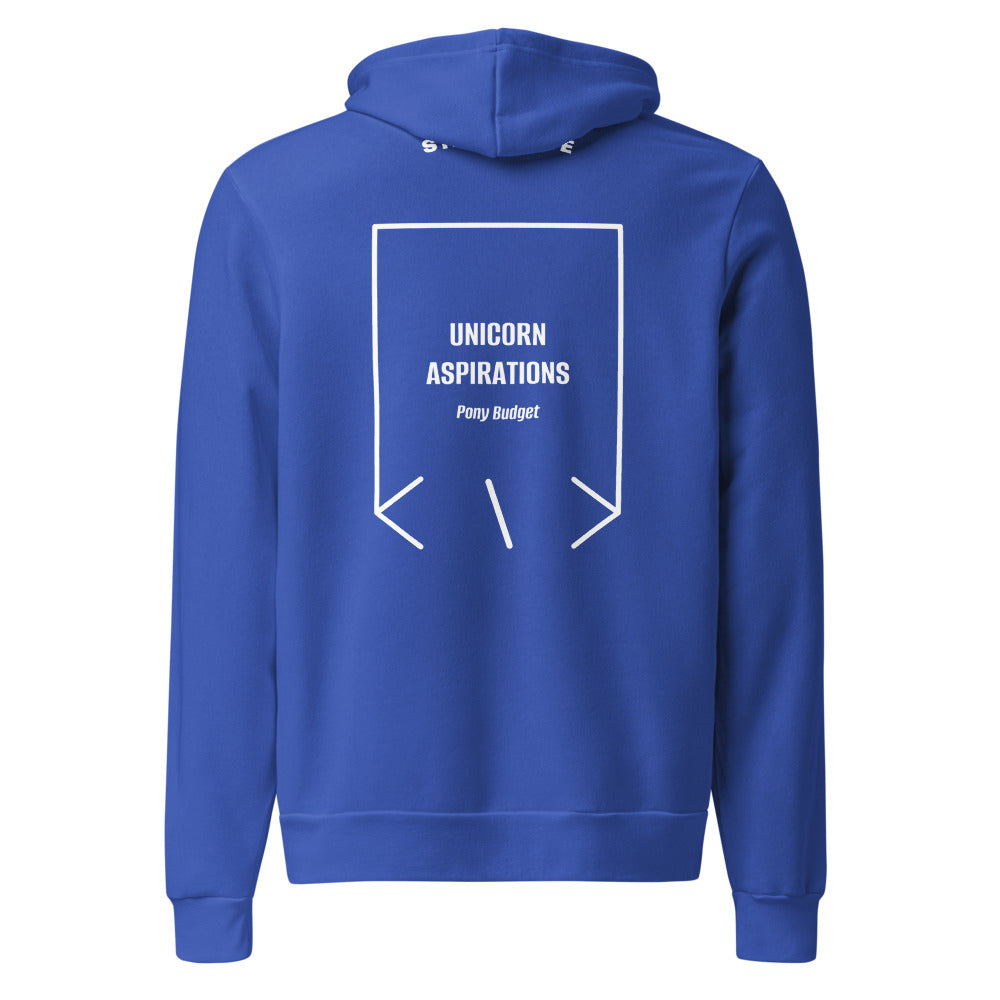 Unicorn Aspirations — True Royal White back mockup