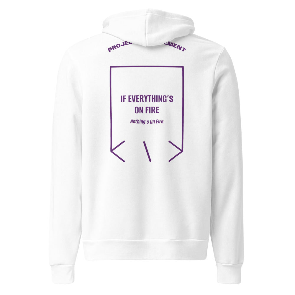 If Everything’s On Fire — White Team Purple back mockup