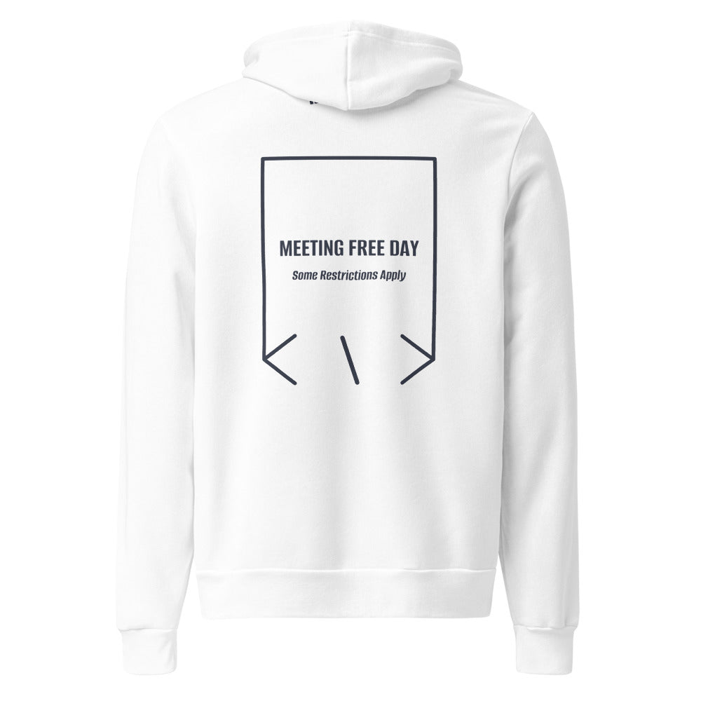 Meeting Free Day — White Heather Navy back mockup