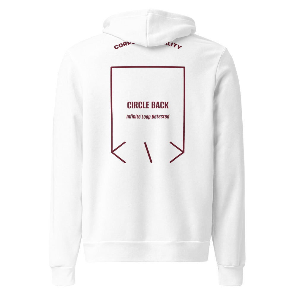 Circle Back — White Maroon back mockup