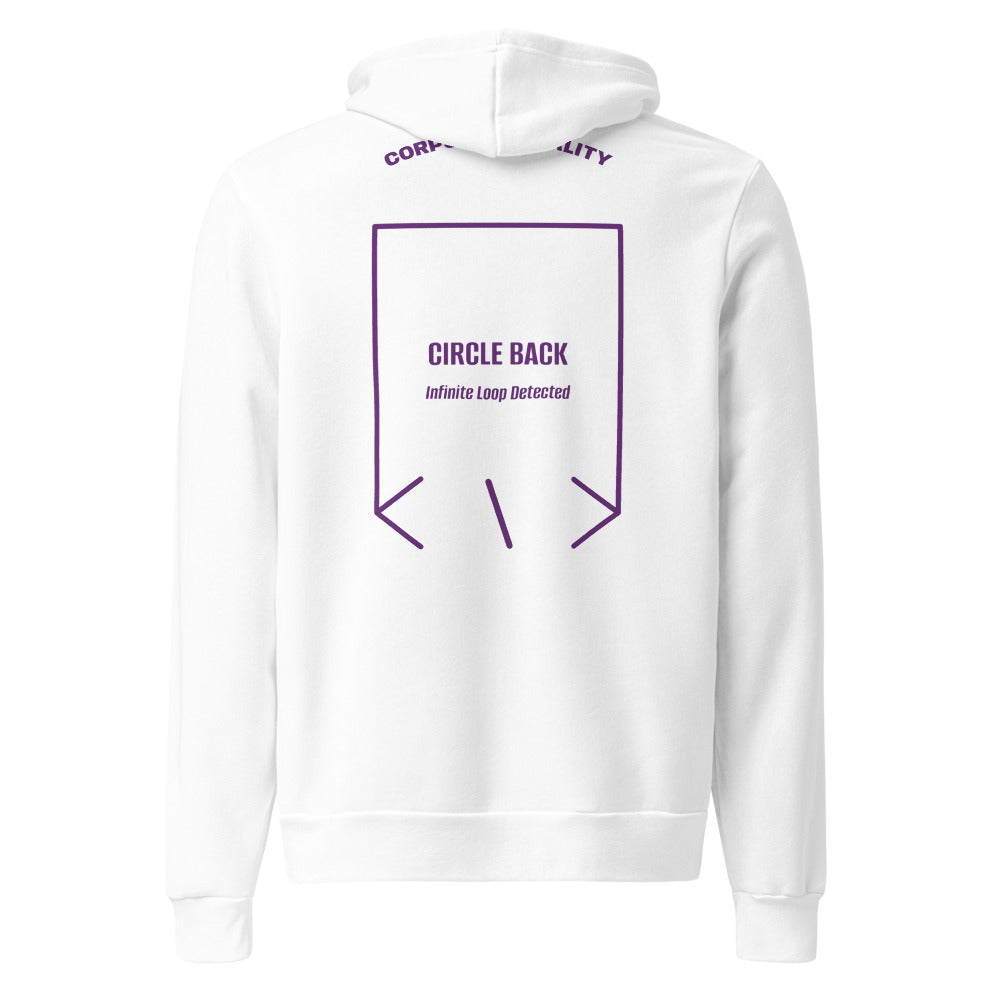 Circle Back — White Team Purple back mockup