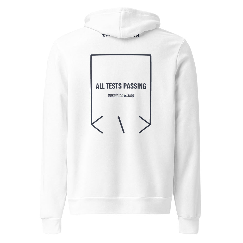 All Tests Passing — White Heather Navy back mockup