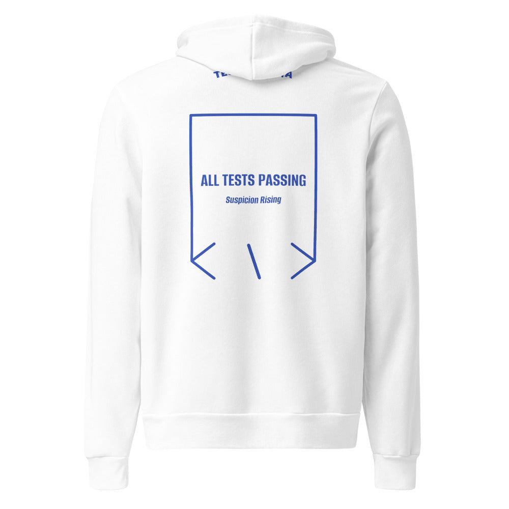 All Tests Passing — White True Royal back mockup