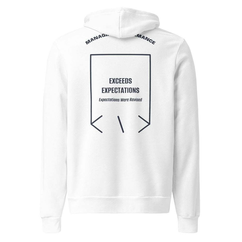 Exceeds Expectations — White Heather Navy back mockup