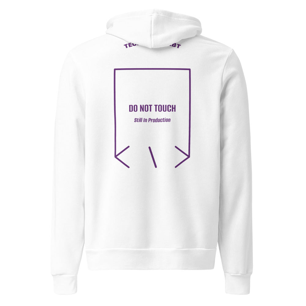Do Not Touch — White Team Purple back mockup