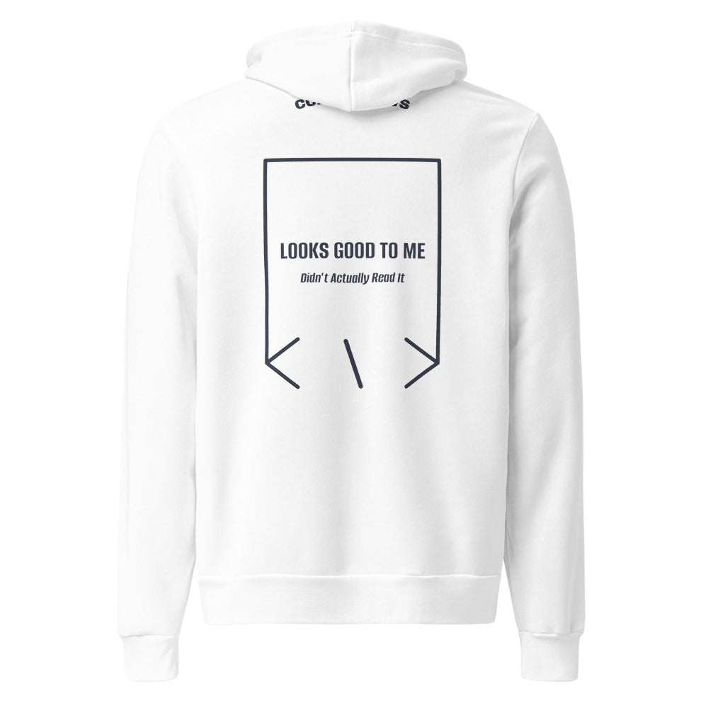 Looks Good To Me — White Heather Navy back mockup
