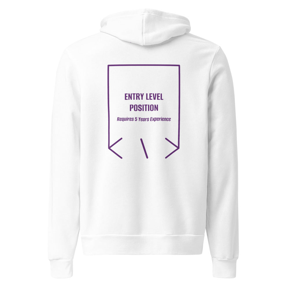 Entry Level Position — White Team Purple back mockup