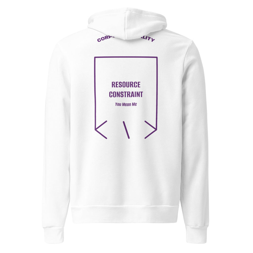 Resource Constraint — White Team Purple back mockup