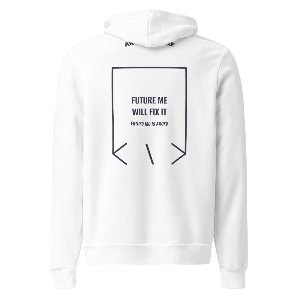 Future Me Will Fix It — White Heather Navy back mockup