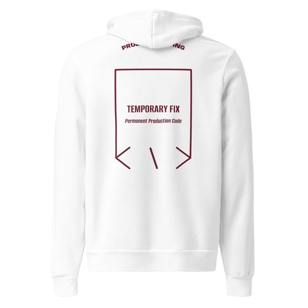 Temporary Fix — White Maroon back mockup