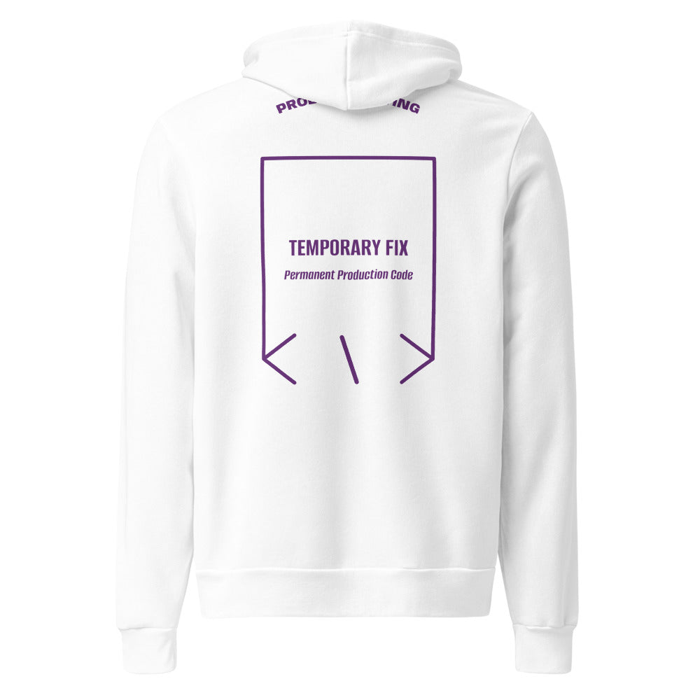 Temporary Fix — White Team Purple back mockup