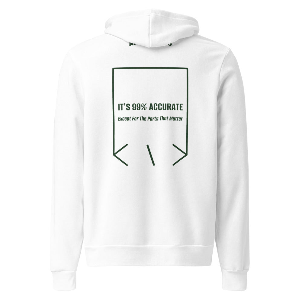 It's 99% Accurate — White Forest back mockup